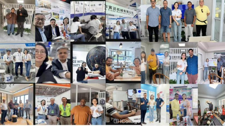 Yinda customer visit and powder processing project collage