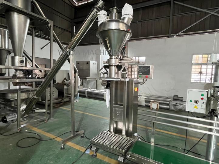 Spice and herb powder filling machine integrated with production line