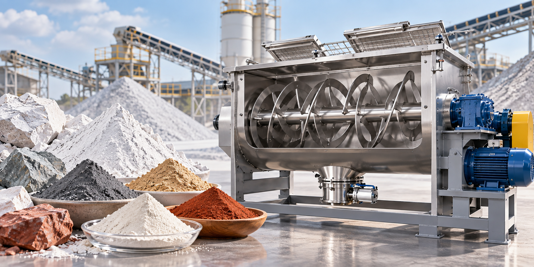mineral powder ribbon mixer